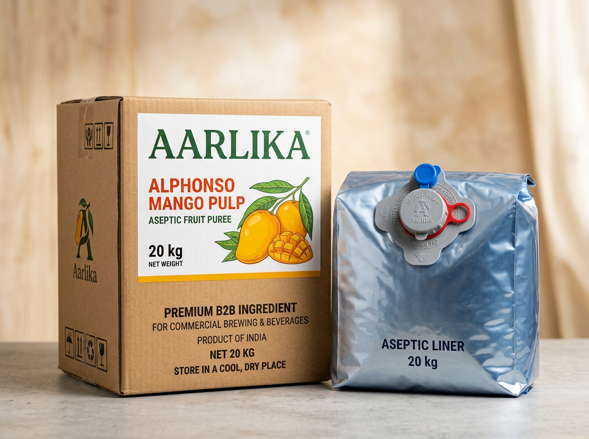 Aarlika 44.1 lb aseptic bag-in-box outer carton with sterile dispense spout